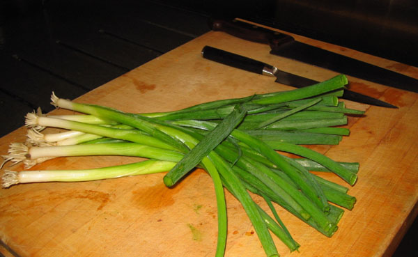 onions on cutting board